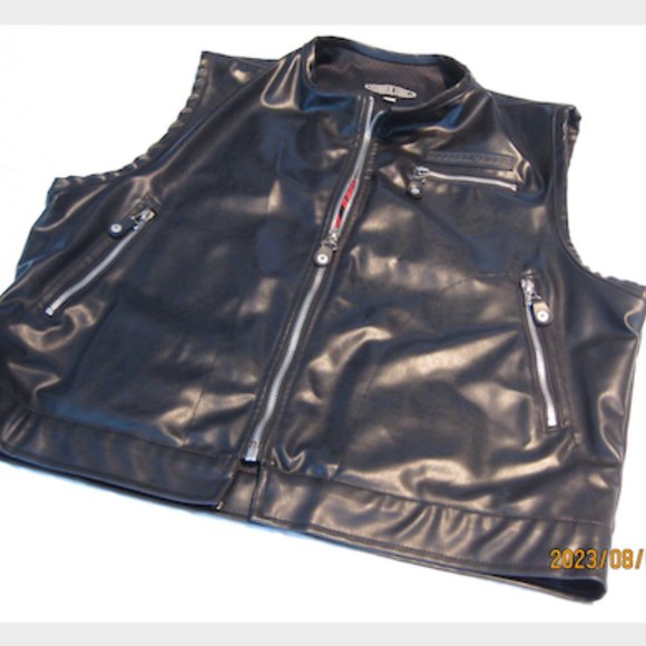 RUBBER SOUL 'Biker' Vest- M 'Black' (BRAND NEW /wot) SUPER RARE! 'Unisex' - Picture 4 of 16